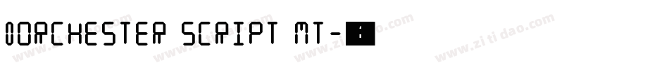 Dorchester Script MT字体转换